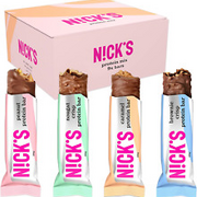 Nicks Protein Bar Mix Box, Keto Snack Bars 4g Net Carbs, 15g Protein, 5g No Free
