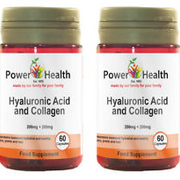 Power Health Hyaluronic Acid 200mg & Collagen 200mg - 2 x 60 caps TWIN PACK