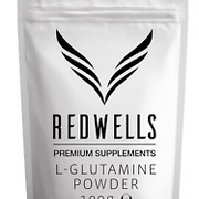 L Glutamine Powder REDWELLS Amino Acid No Additives GMO Free Vegan - 100G Pack