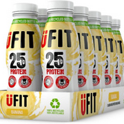 UFIT High 25G Protein Shake, No Added Sugar, Fat Free, Banana Flavour Ready to D
