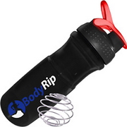 Bodyrip 760ML Black Protein Shakers | Includes Stainless Mixball Blender, Leak-P