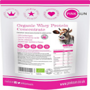 PINK SUN Organic Whey Protein Concentrate Powder Unflavoured 1Kg (80% Protein wi