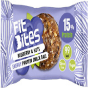 Blueberry & Nuts Energy Protein Snack Ball - Vegan, Gluten Free, Natural, 6 Ingr