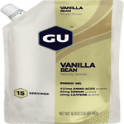 GU Energy Original Sports Nutrition Energy Gel, Vanilla Bean, 15 Serving Pouch