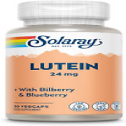 Solaray Lutein Advanced 24Mg with Bilberry and Blueberry - Lab Verified - Vegan