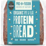 Profusion Organic Protein Bread 250g, Pack of 9 - Rye & Flax Seed - Wholegrain,
