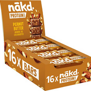 Peanut Butter Protein Bar Vegan Gluten Free  Healthy Snack 45G Pack of 16 Bars
