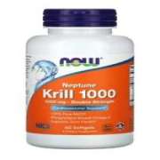 NOW FOODS NEPTUNE KRILL OIL 1000 DOUBLE STRENGTH, 1000 MG, 60 SOFTGELS