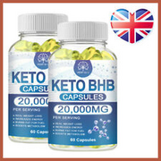 2*60pcs Keto BHB Capsules ACV Apple Cider Vinegar Weight Loss Supplement 20000mg