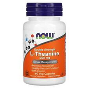 L-Theanine Double Strength 200mg NOW FOODS Stress Management Healthy Veg. Capsules