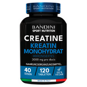 Bandini® Creatin Monohydrat 120 Tabletten/40 Dosen,3000mg Creatine proTagesdosis