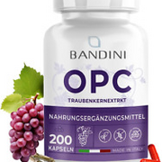 Bandini® OPC Traubenkernextrakt 200 Kapseln | 95% Reines OPC Je Kapsel