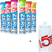 High 5 Zero Electrolyte Drink (Box - 8 Tubes) + FREE 500Ml Bottle (Berry Caffein