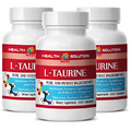 Organic taurine powder - L-TAURINE 500MG - l-taurine capsules, amino acids, energy booster, antioxidant supplement, post-workout recovery, vision support supplements for aging eyes, 3 Bot 300 Caps