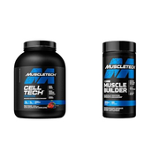 MuscleTech Cell-Tech Creatine Powder Bundle with Muscle Builder Pills | Muscle Building Supplements for Men & Women | 56 Servings Creatine and 60 Pills Nitric Oxide Booster