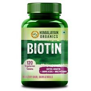 Himalayan Organics Biotin Supplement with Keratin & Amino Acids 120 Tablets