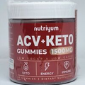 Nutriyum Keto ACV Gummies Low Sugar & Low Carbs Vitamin B6 B12 1500 mg Exp 10/25