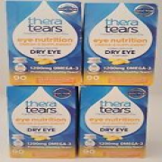 2 Thera Tears Eye Nutrition 1200mg Omega-3 2 x 90 Soft-Gels BB 12/24