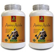 muscle gain - AMINO ACIDS 2200mg - BCAA - 2 Bottles 300 Tablets
