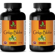 brain booster supplements - GINKGO BILOBA 120 - mood boosters for men 2 BOTTLE