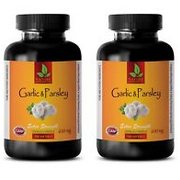 body detox cleanse - GARLIC & PARSLEY - dried parsley - 2 Bottles 200 Softgels