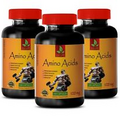 amino acid complex - AMINO ACIDS 1000mg - amino acids powder - 3 Bottles