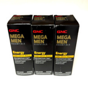 3 Pk GNC Mega Men Energy, One Daily Multivitamin for Men, 180 Total Caplets 5/24