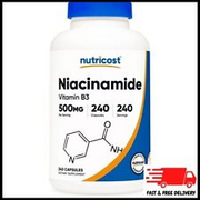 Nutricost Niacinamide (Vitamin B3) 500mg, 240 Capsules - Flush Free, Gluten Free