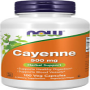 NOW Supplements, Cayenne (Capsicum Annuum) 500 Mg, Herbal Support, 100 Veg Capsu
