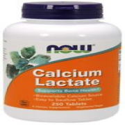 NOW Foods Calcium Lactate Bioavailable calcium Source Bone Health 250 Tablets