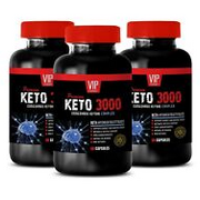 energy boost nootropic brain - KETO 3000 - cardiovascular vitamins 3 BOTTLE