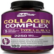 NutriFlair Multi Collagen Peptides 2250mg, 180 - Type I, II, III, V, X - Coll...