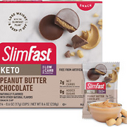 SlimFast Keto-Friendly Low Carb Chocolate Snacks, Peanut Butter, 14ct
