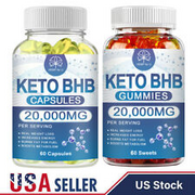 Keto Capsules Gummies Fat Burner Weight Loss Detox Diet Pills Dietary Supplement