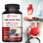 Red Yeast Rice 2400mg - CoQ10 - Energy & Stamina, Heart & Cardiovascular Health