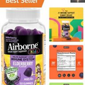 Kids Elderberry + Zinc & Vitamin C Gummies - Powerful Immune Support, 50 Count
