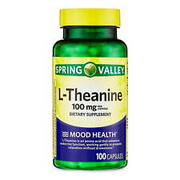 Spring Valley L-Theanine Capsules Dietary Supplement Unflavored 100 mg 100 Co...