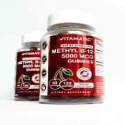 2-Vitamatic, Extra Strength Methyl B-12, 5000 MCG, 240 Total Gummies