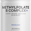 Methylfolate B Complex Supplements - 5 MTHF, Methylcobalamin 1000mcg