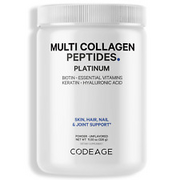 Codeage Multi Collagen Protein Powder Platinum, Biotin, Vitamin C, B, D3, Kerati