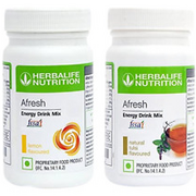 Herblife Afresh Energy Drink Lemon And Afresh Tulsi Flavoured For Weight Control