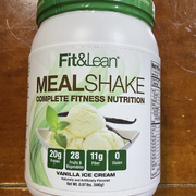 Fit & Lean Meal Shake w Protein Fiber Fruits Vegetables Vanilla Ice Cream