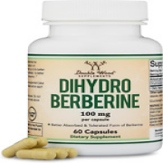 Dihydroberberine Supplement 100Mg, 60 Capsules (Patented Glucovantage Super Berb