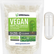Size 0- Empty Vegan Capsules - Vegetarian - DIY Vegetable Capsule Filling -