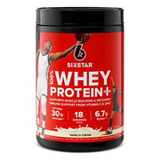 Six Star Pro Nutrition 100% Whey Protein Powder Plus, Vanilla Cream, 1.81 lbs