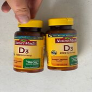 Nature Made D3 2000 IU Supports Better Teeth, Bone and Immune Health Lot of 2
