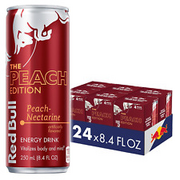 Red Bull Peach Edition Energy Drink, 8.4 Fl Oz, 24 Cans (6 Packs of 4)