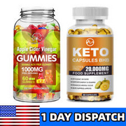 ACV Gummies With Mother Best Weight Loss Fat Burner Carb Blocker Keto Diet Pills