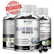 Black Seed Oil 500mg-100% Organic Cold Pressed Cumin Nigella Sativa Thymoquinone
