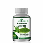 Nutriherbs 100% Natural & Organic Aloe Vera Extract 800 Mg 60 Capsules